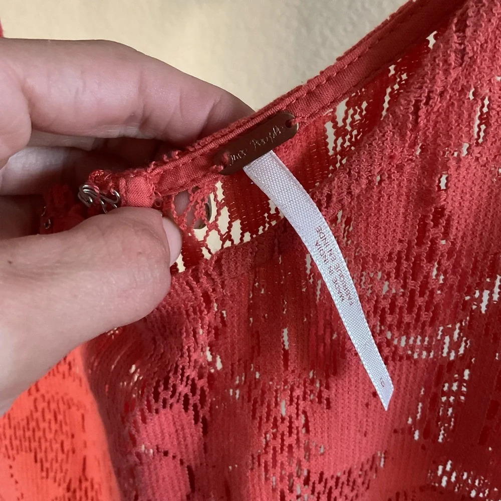 Free People Womens Crochet Sundress‎ Size 6 *Flaw Noted* - Picture 7 of 9